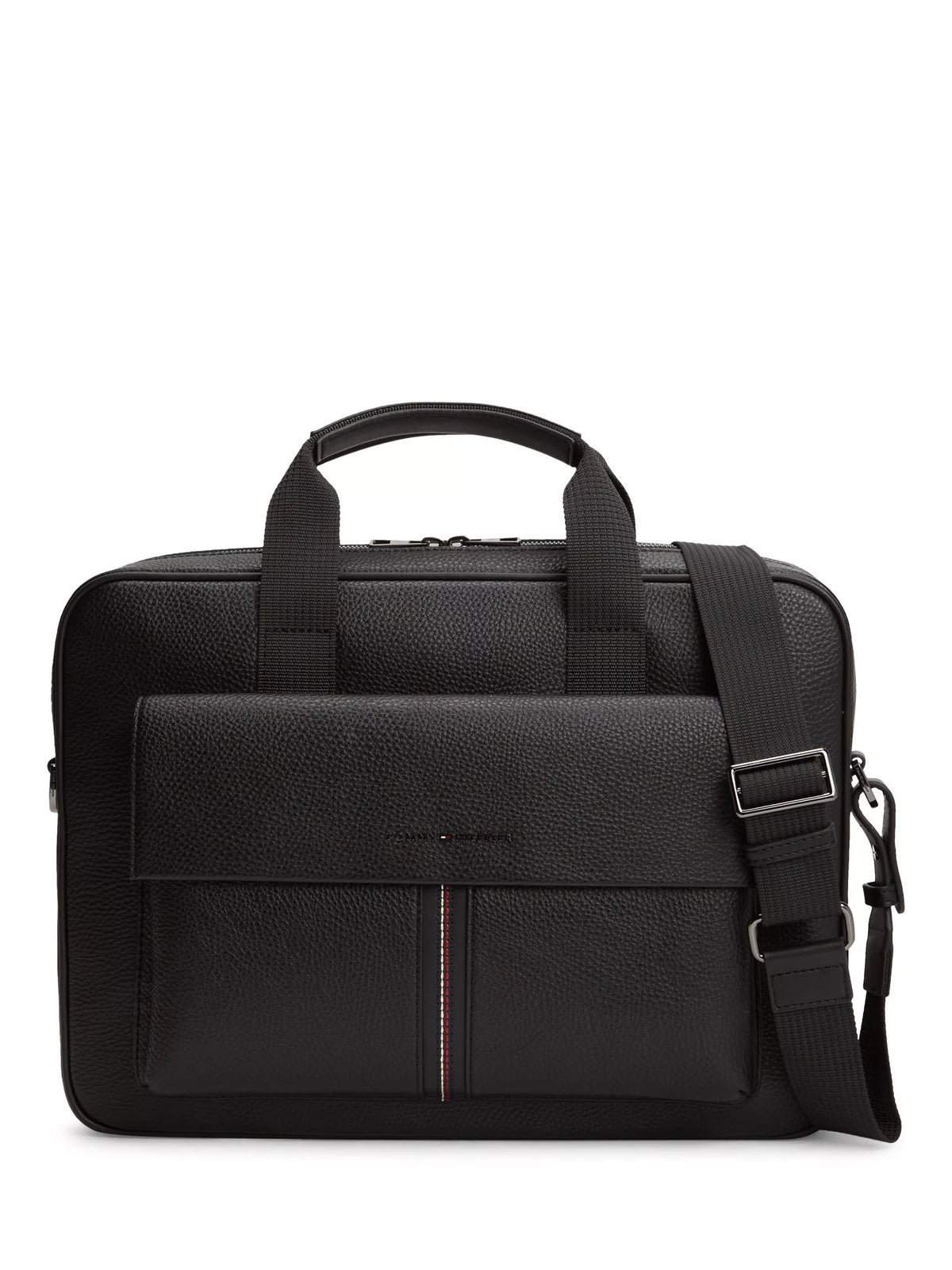 Tommy Hilfiger laptop bag black pebble grain - British product