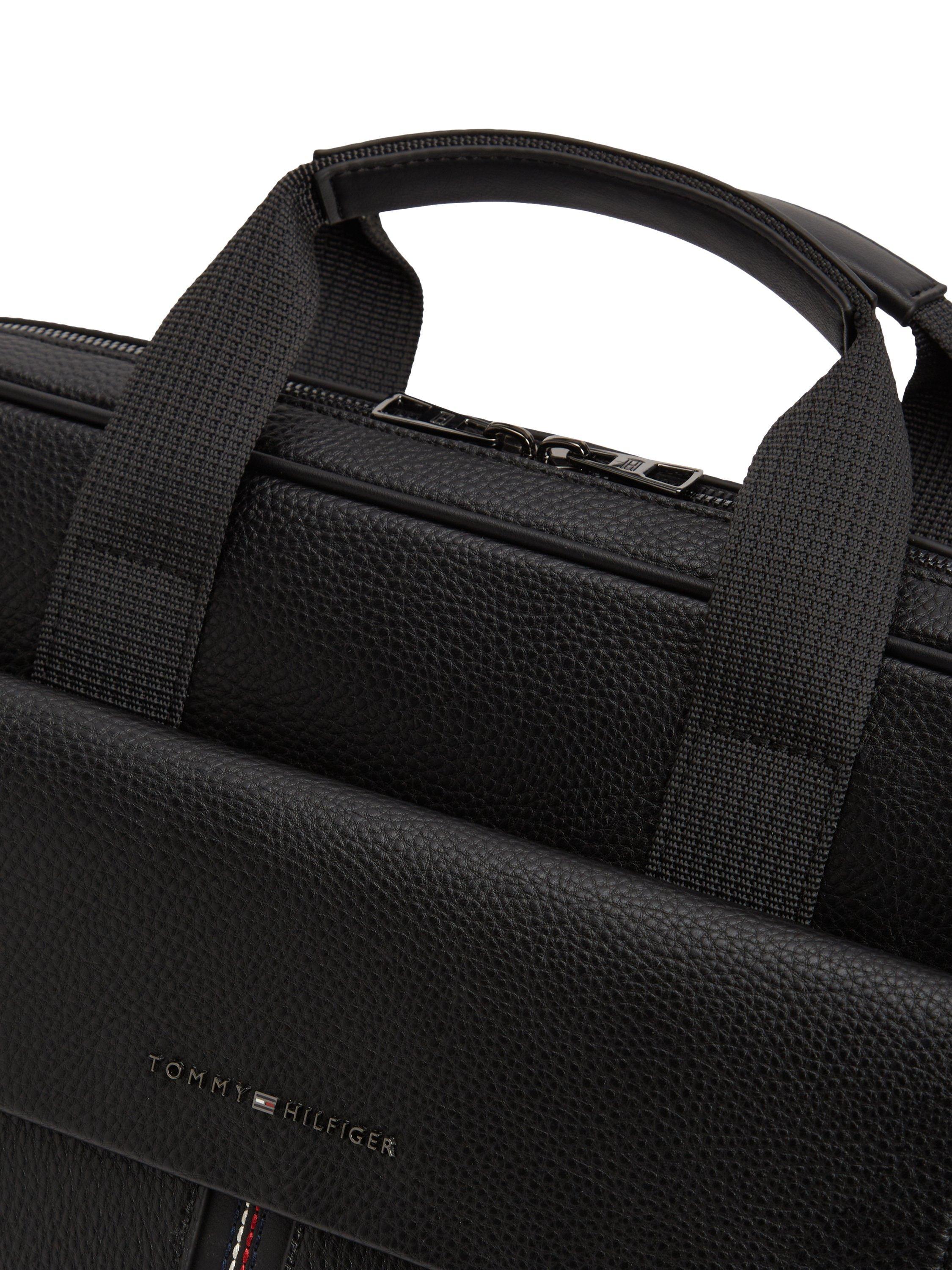 Tommy Hilfiger laptop bag black pebble grain - British product