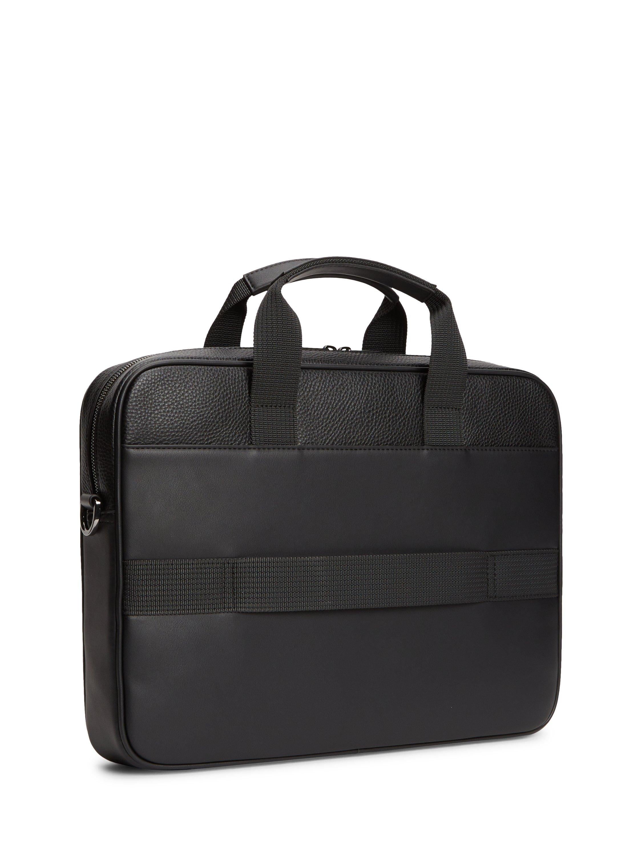 Tommy Hilfiger laptop bag black pebble grain - British product