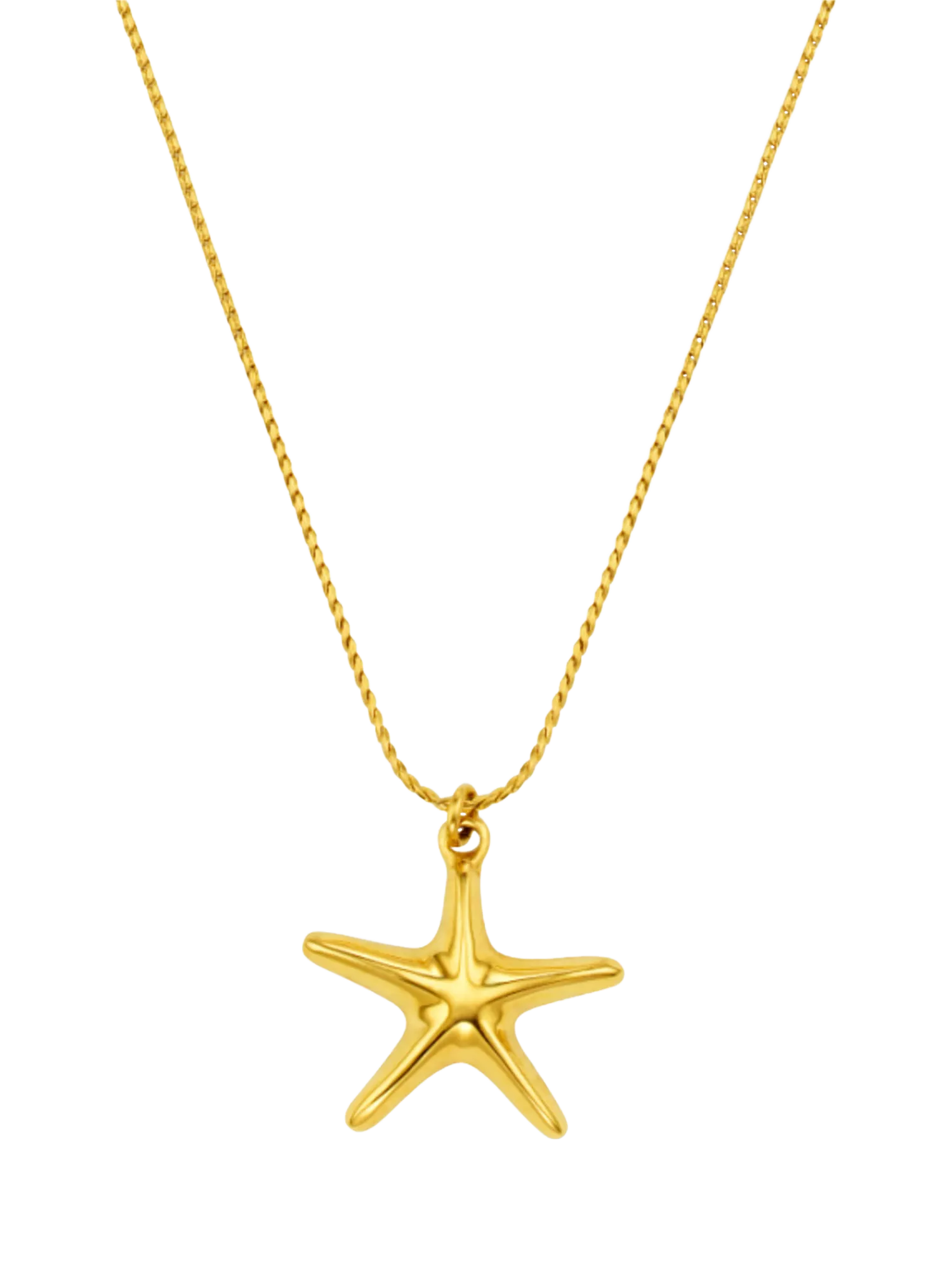 Orelia pale gold starfish charm necklace, imported from the UK