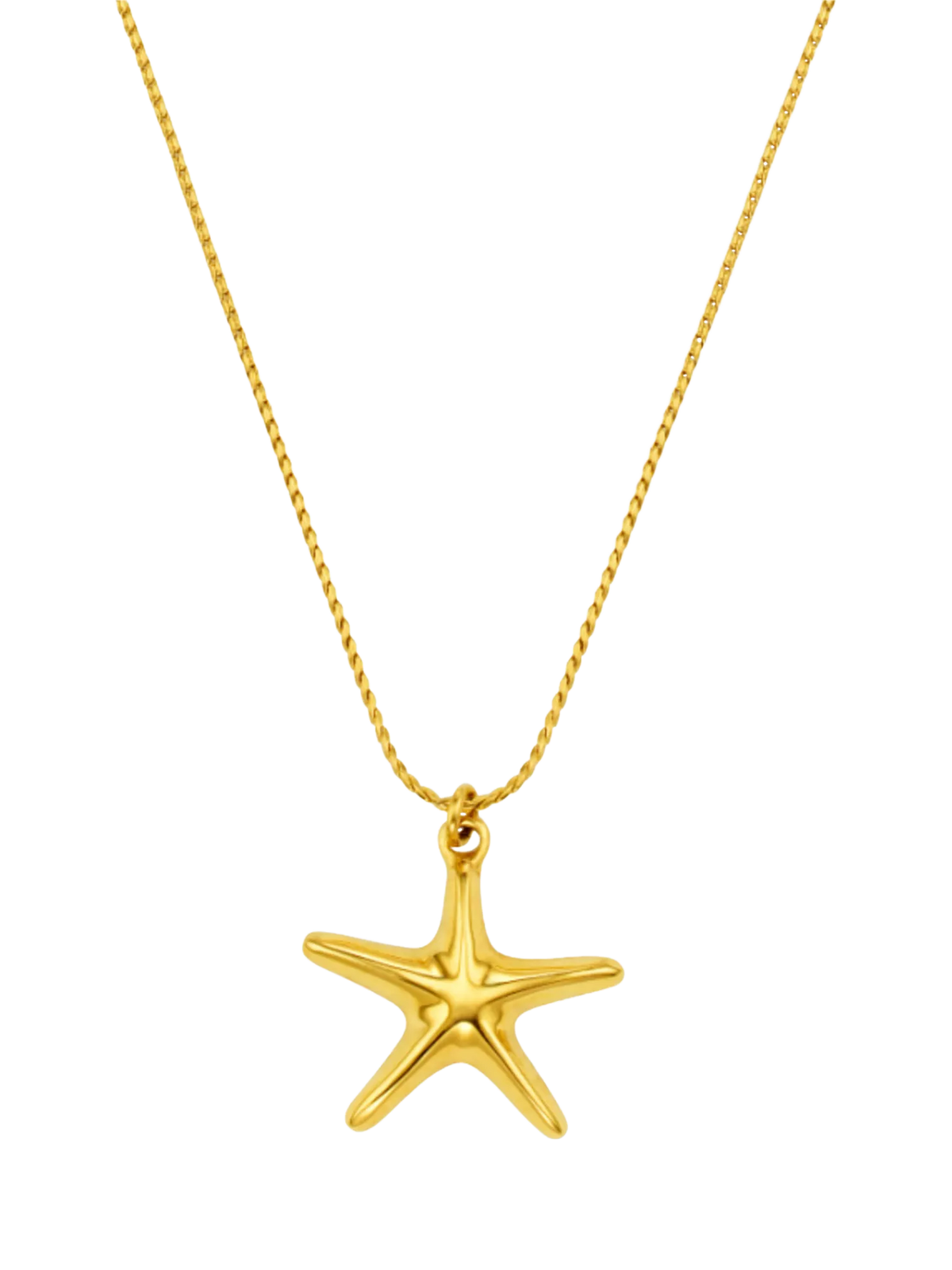 Orelia pale gold starfish charm necklace, imported from the UK