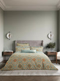 Bedeck of Belfast duvet cover set gold teal double size, imported from the UK