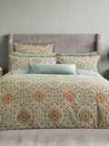 Bedeck of Belfast duvet cover set gold teal double size, imported from the UK