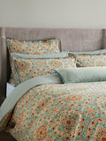 Bedeck of Belfast duvet cover set gold teal double size, imported from the UK