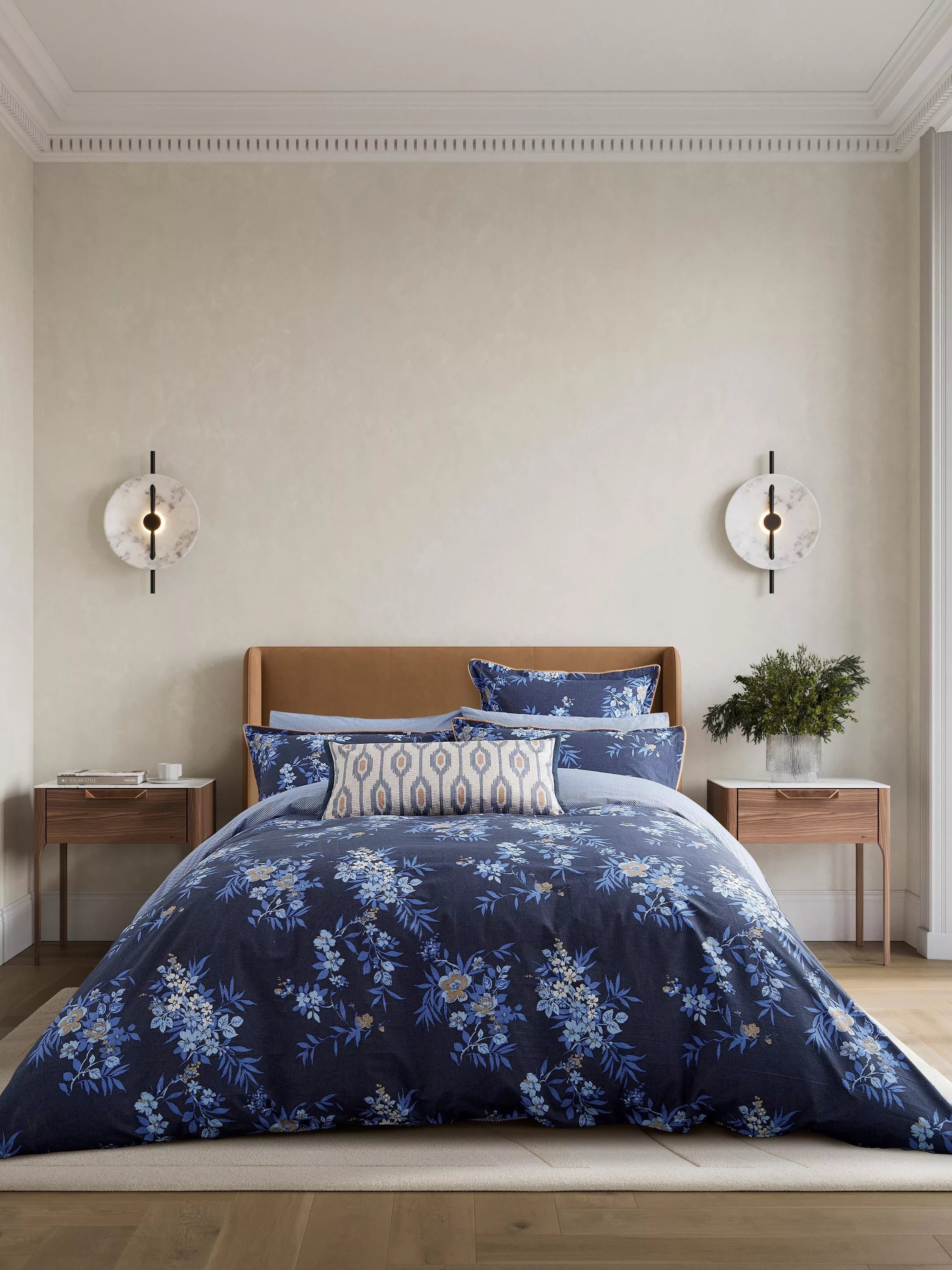 Bedeck of Belfast Nahla duvet cover set blue navy double, UK version