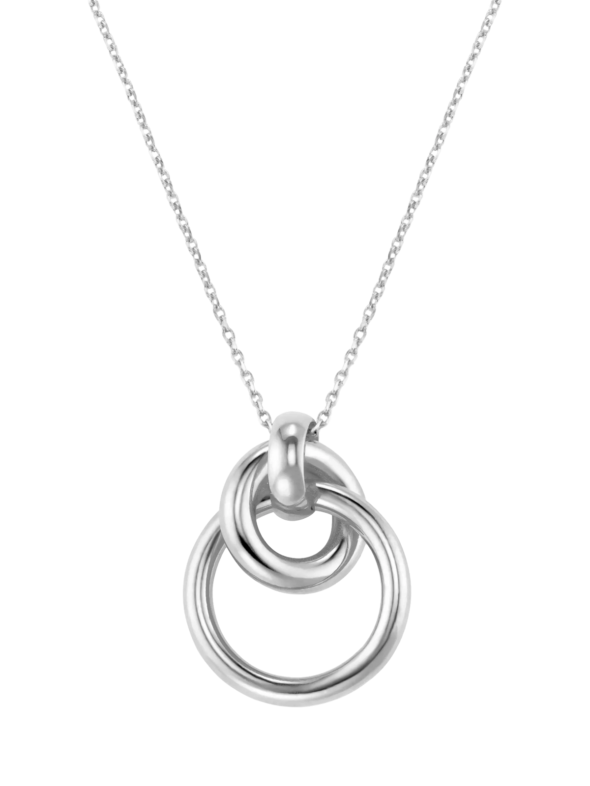 Orelia silver plated interlocking circle pendant necklace 45cm - British product