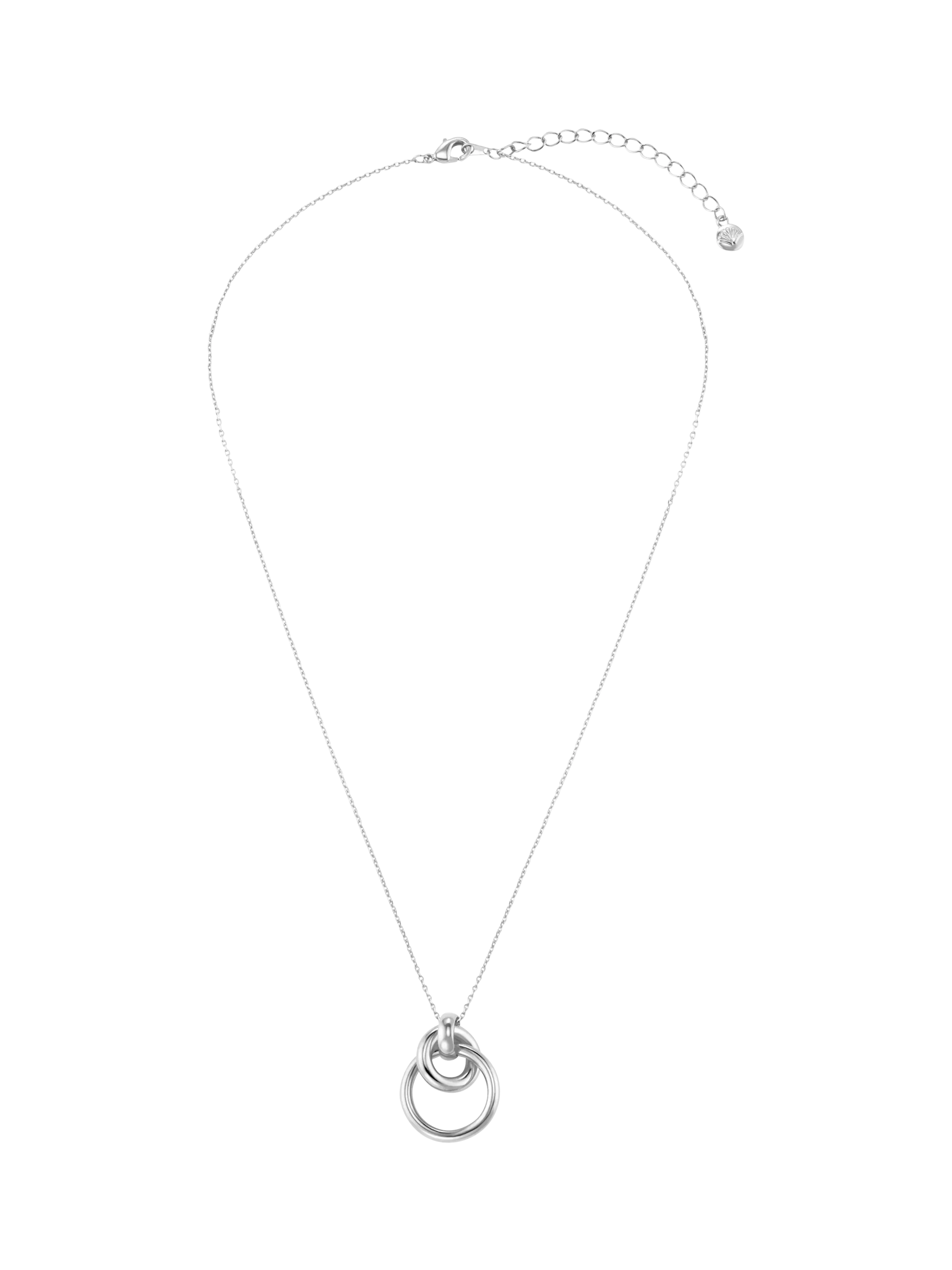 Orelia silver plated interlocking circle pendant necklace 45cm - British product