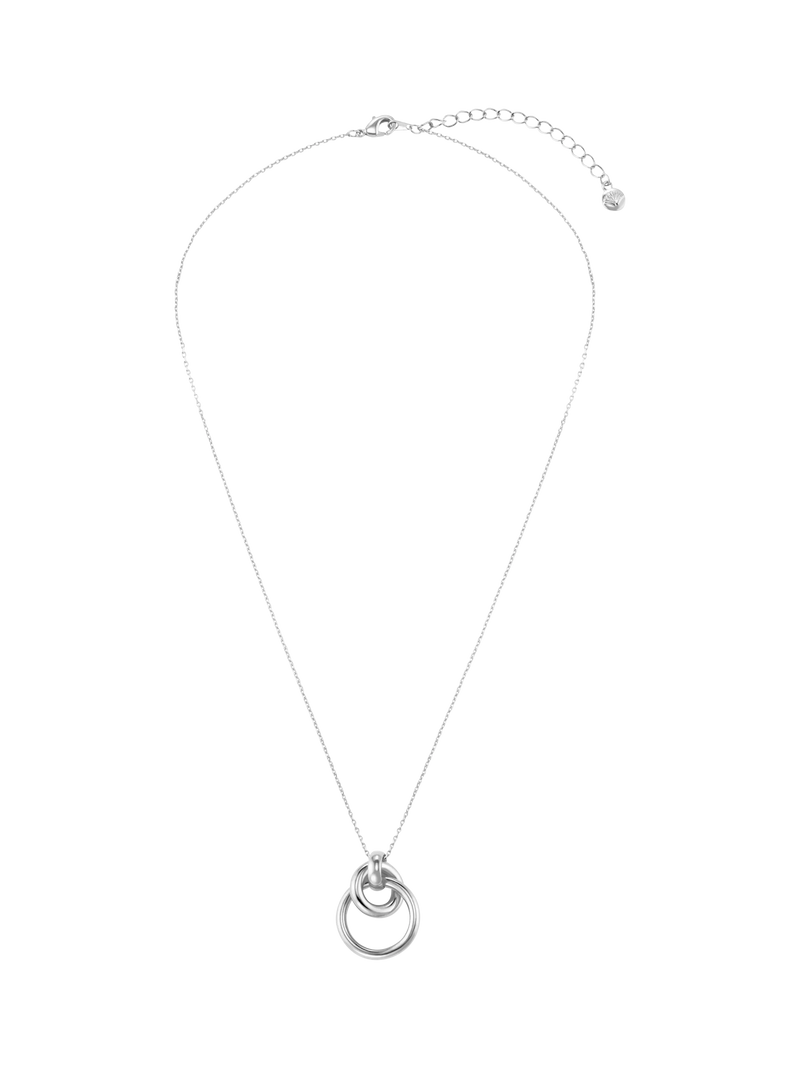 Orelia silver plated interlocking circle pendant necklace 45cm - British product