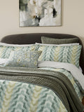 Bedeck of Belfast Reya green duvet cover set double (British brand)
