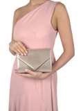Paradox London metallic envelope clutch bag (British brand)