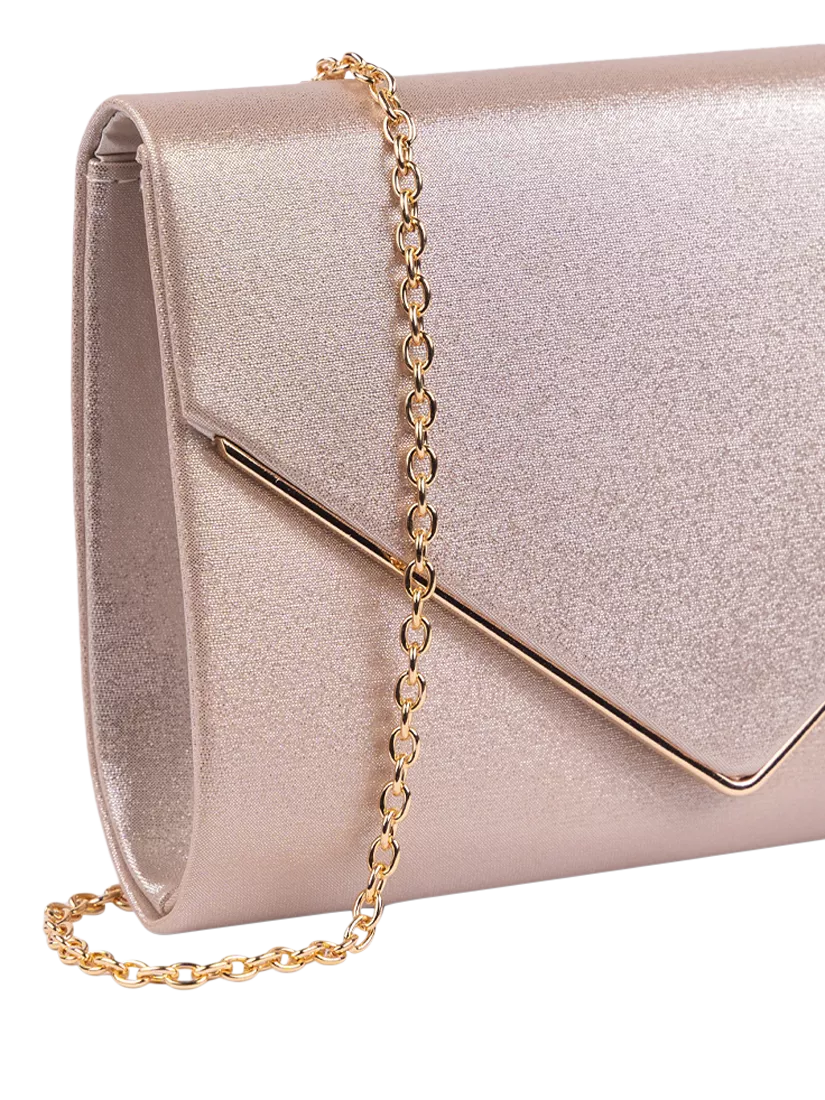 Paradox London metallic envelope clutch bag (British brand)