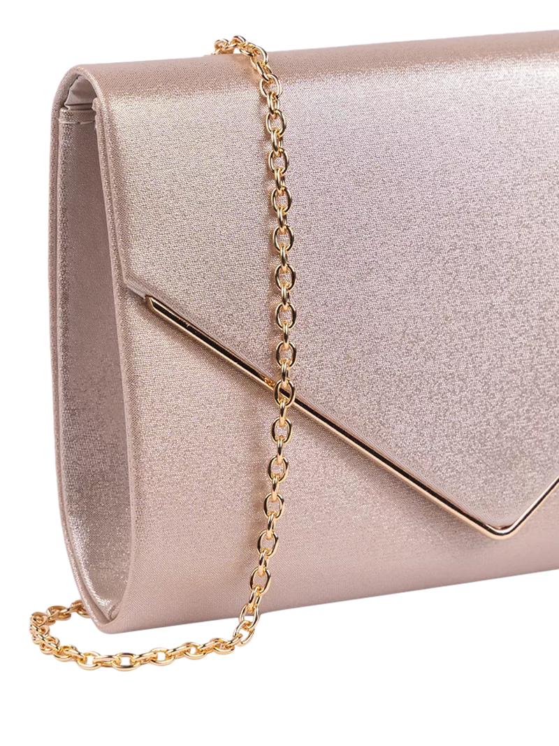 Paradox London metallic envelope clutch bag (British brand)