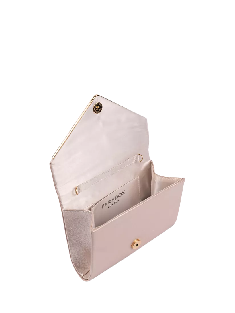 Paradox London metallic envelope clutch bag (British brand)