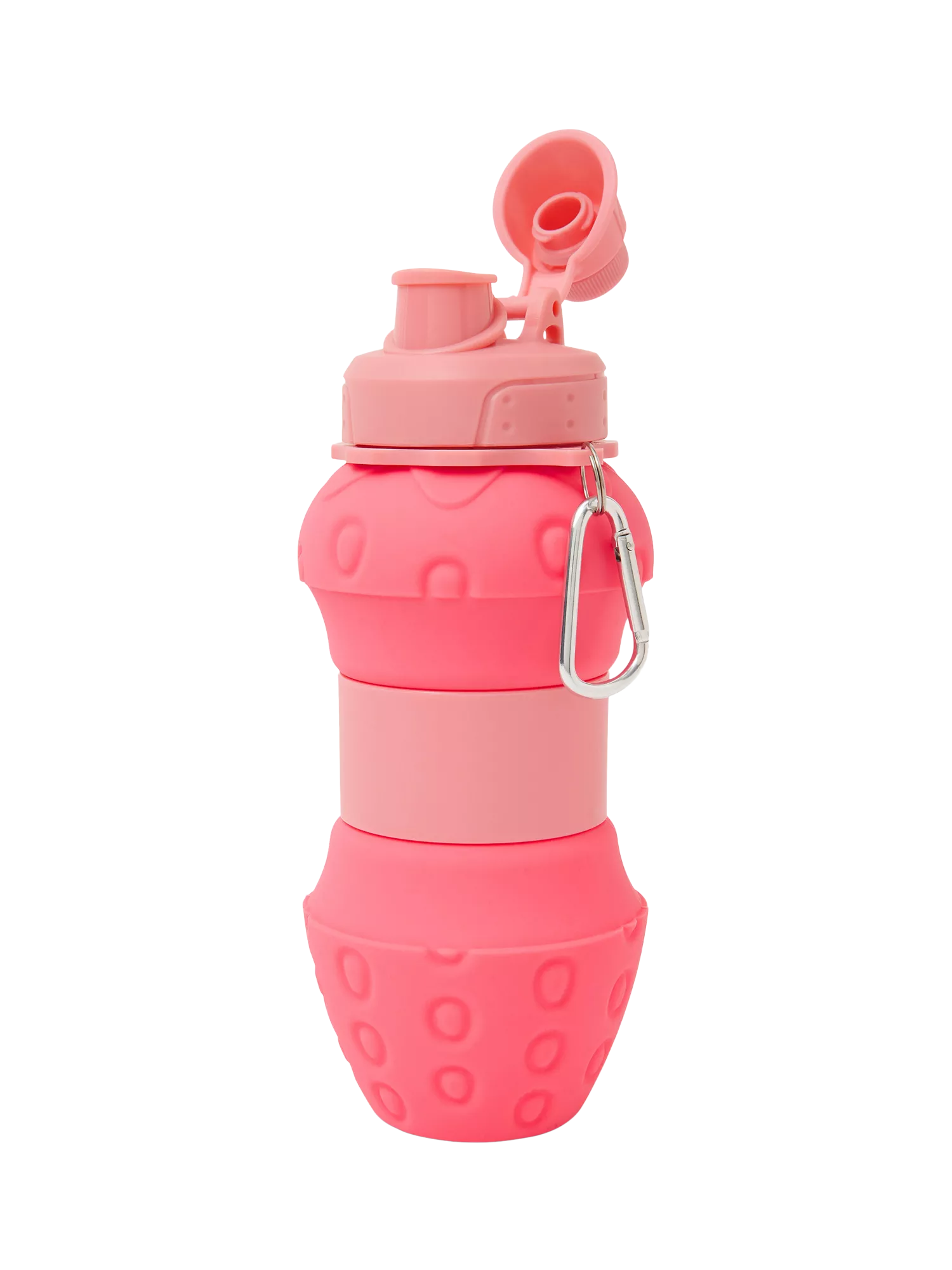 Angels by Accessorize collapsible strawberry water bottle 600ml pink (British brand)