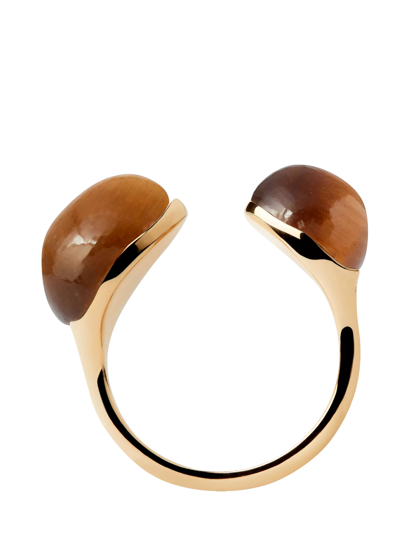 PDPAOLA Dolphin Gravity Open Gemstone Ring