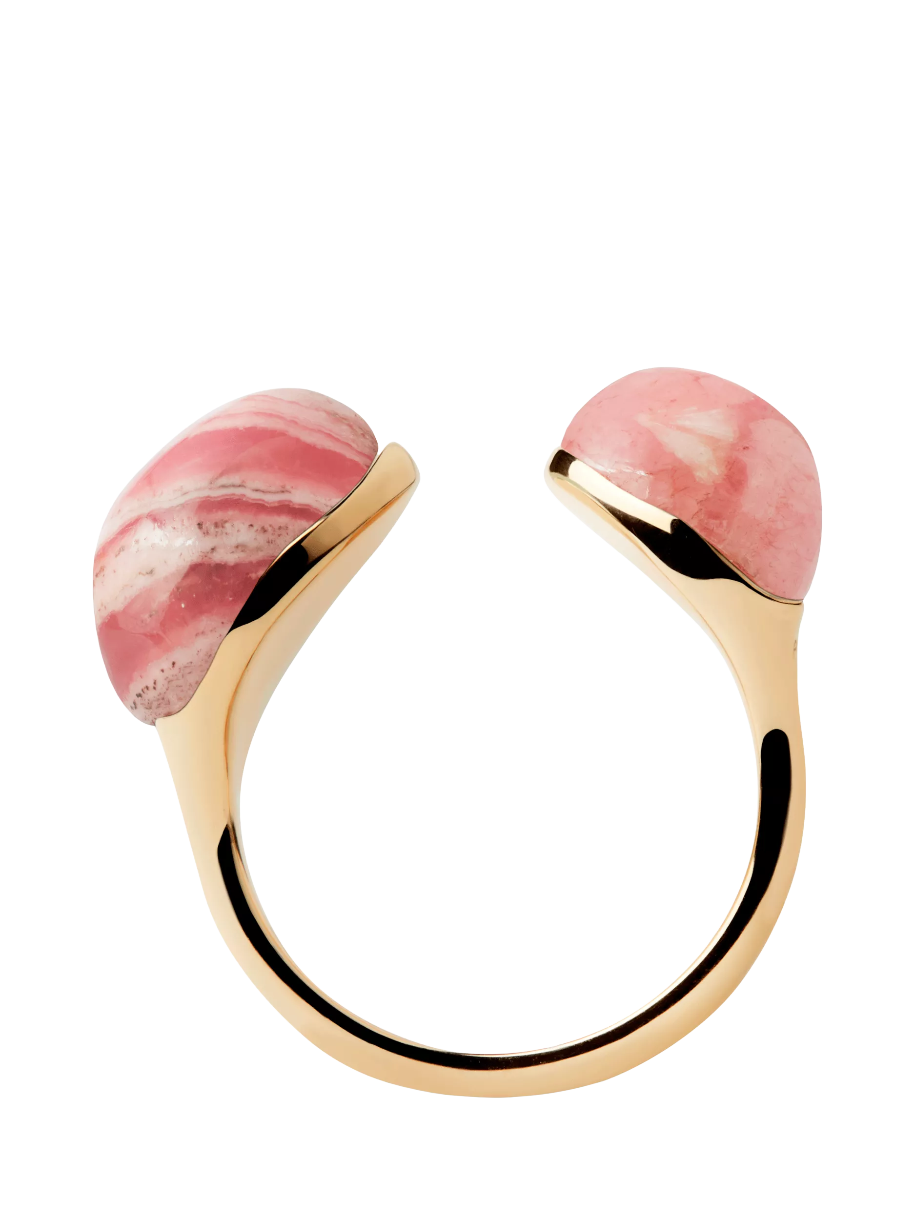 PDPAOLA Dolphin Gravity open gemstone ring 18ct sterling silver, imported from the UK