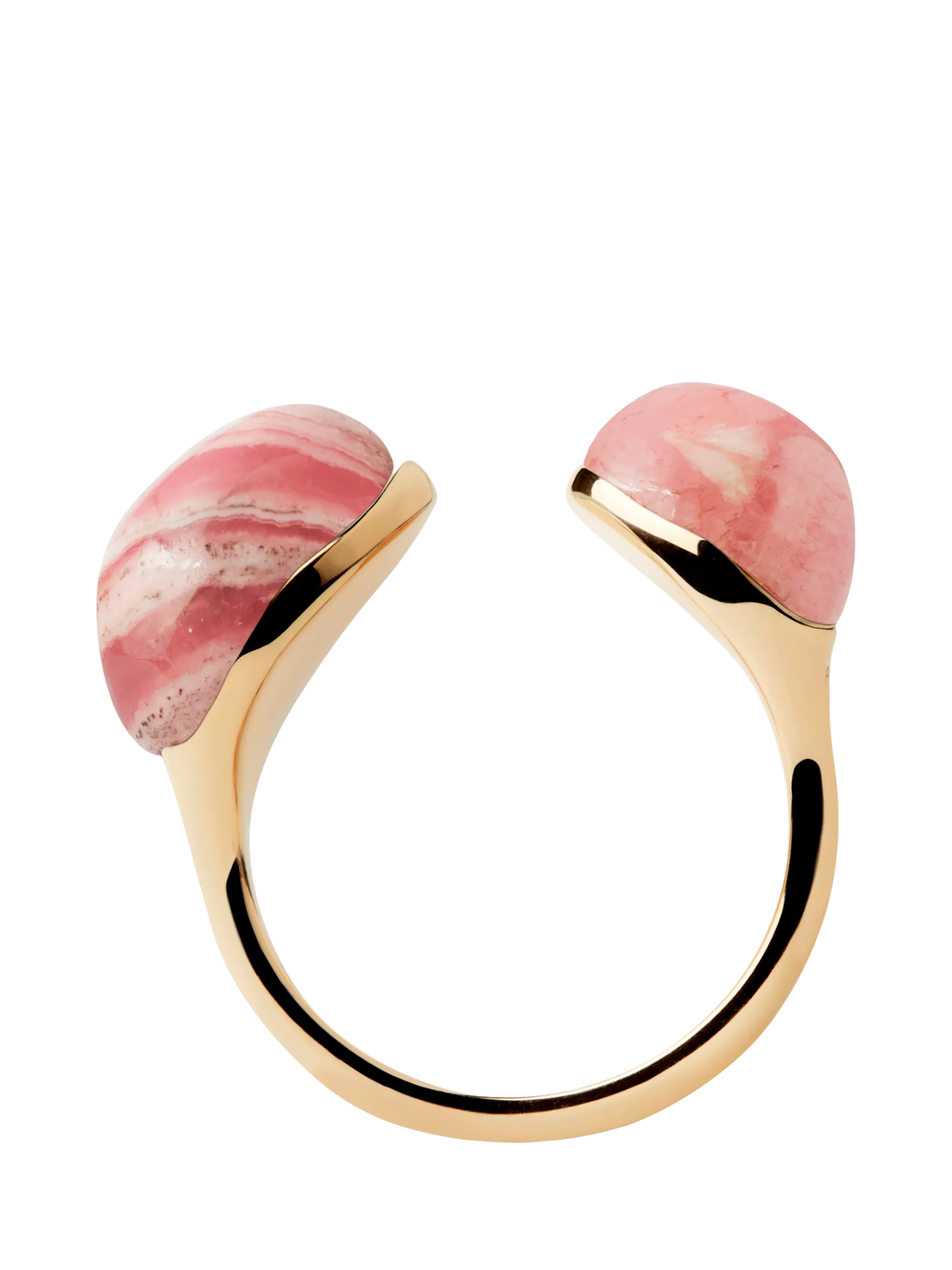 PDPAOLA Dolphin Gravity open gemstone ring 18ct sterling silver, imported from the UK