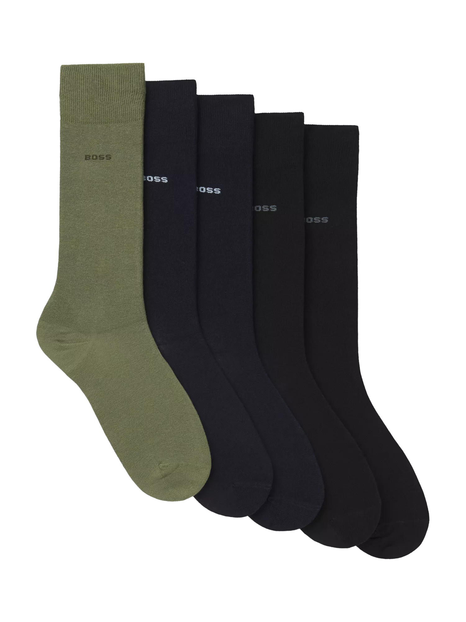 BOSS cotton blend crew socks pack of 5 multi, UK version