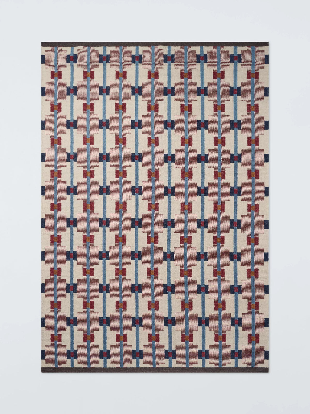 John Lewis Calado geometric rug in burnt umber - British product
