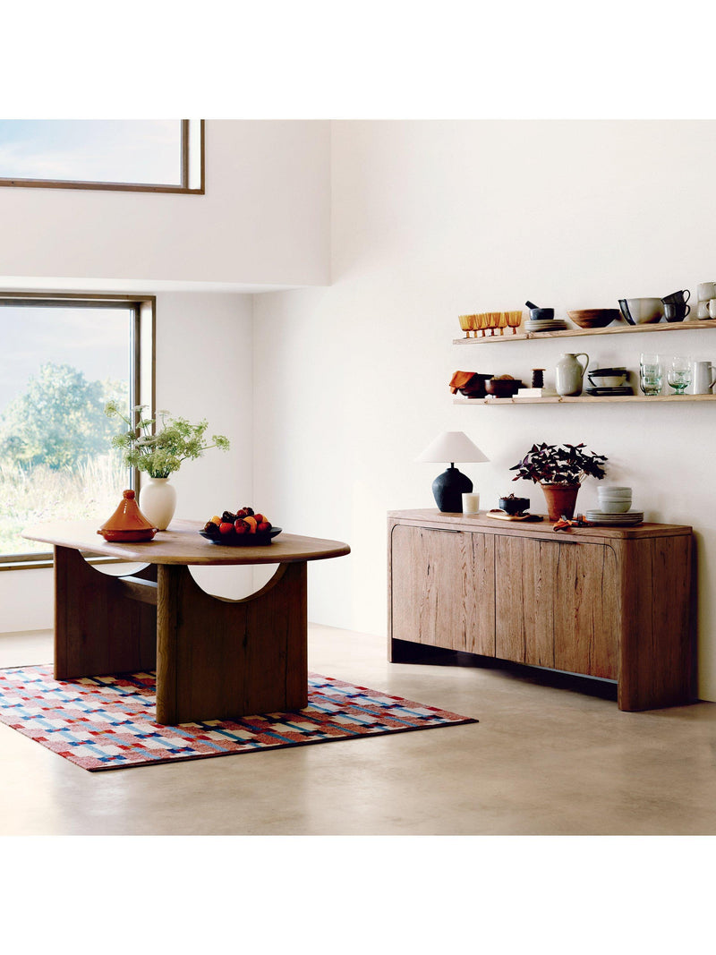 John Lewis Calado geometric rug in burnt umber - British product