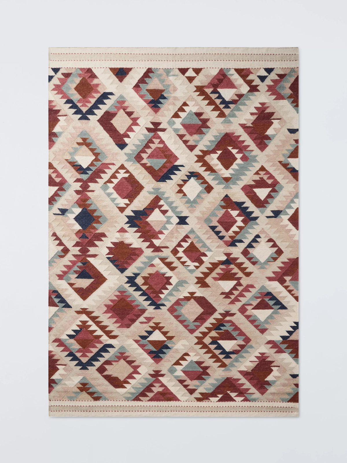 John Lewis Zafira Kelim flatweave rug Multi 180x120cm, imported from the UK
