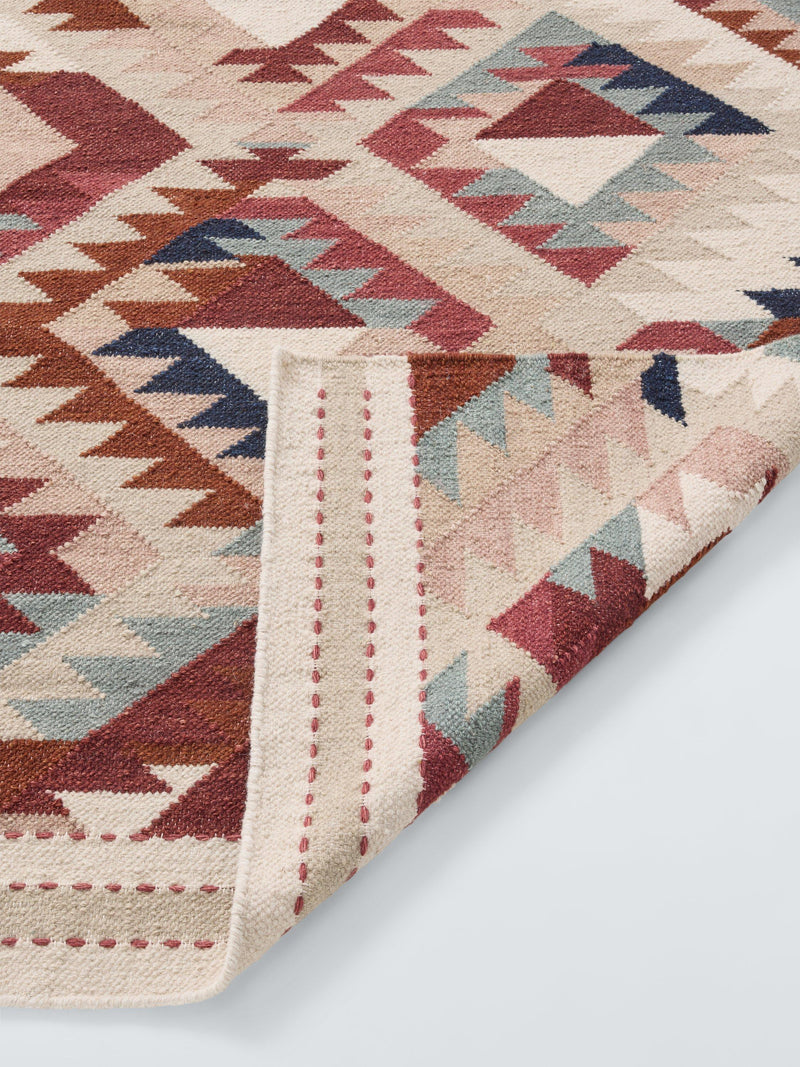 John Lewis Zafira Kelim flatweave rug Multi 180x120cm, imported from the UK