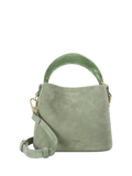 Dune London Dharla Suede Grab Bag, Sage, One Size