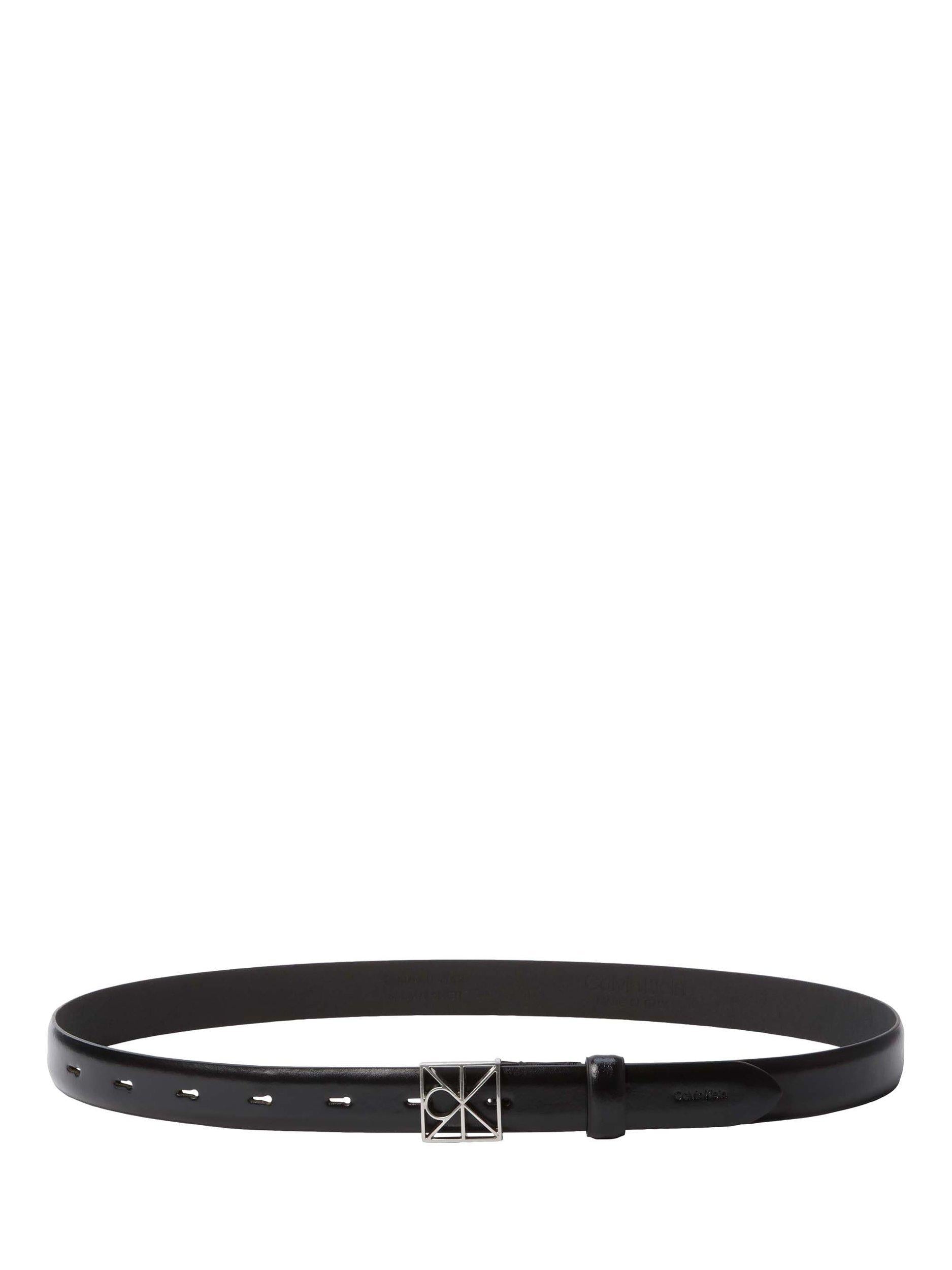 Calvin Klein emblem buckle belt black nickel imported from the UK