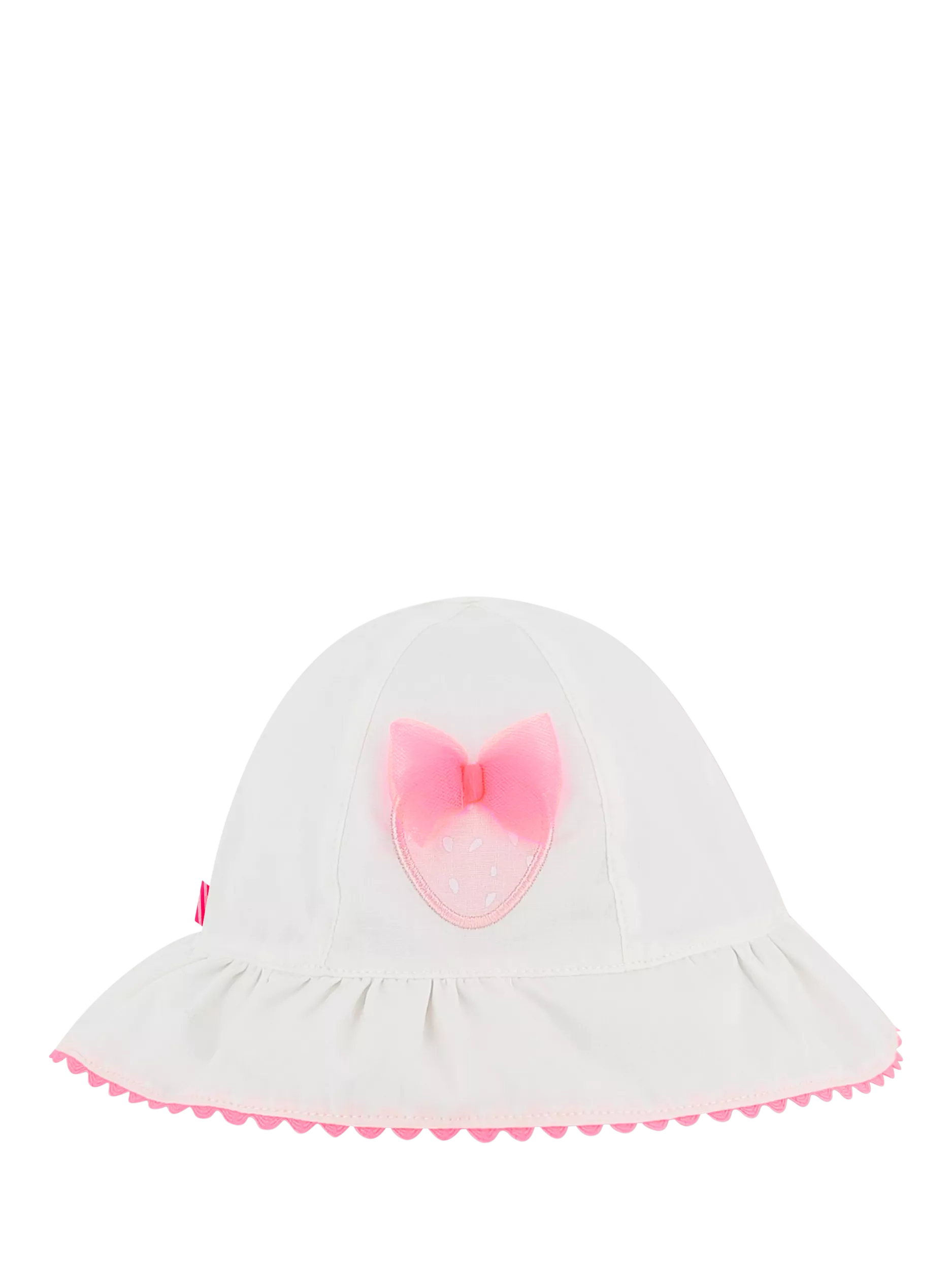 Billieblush baby hat strawberry badge white, UK version