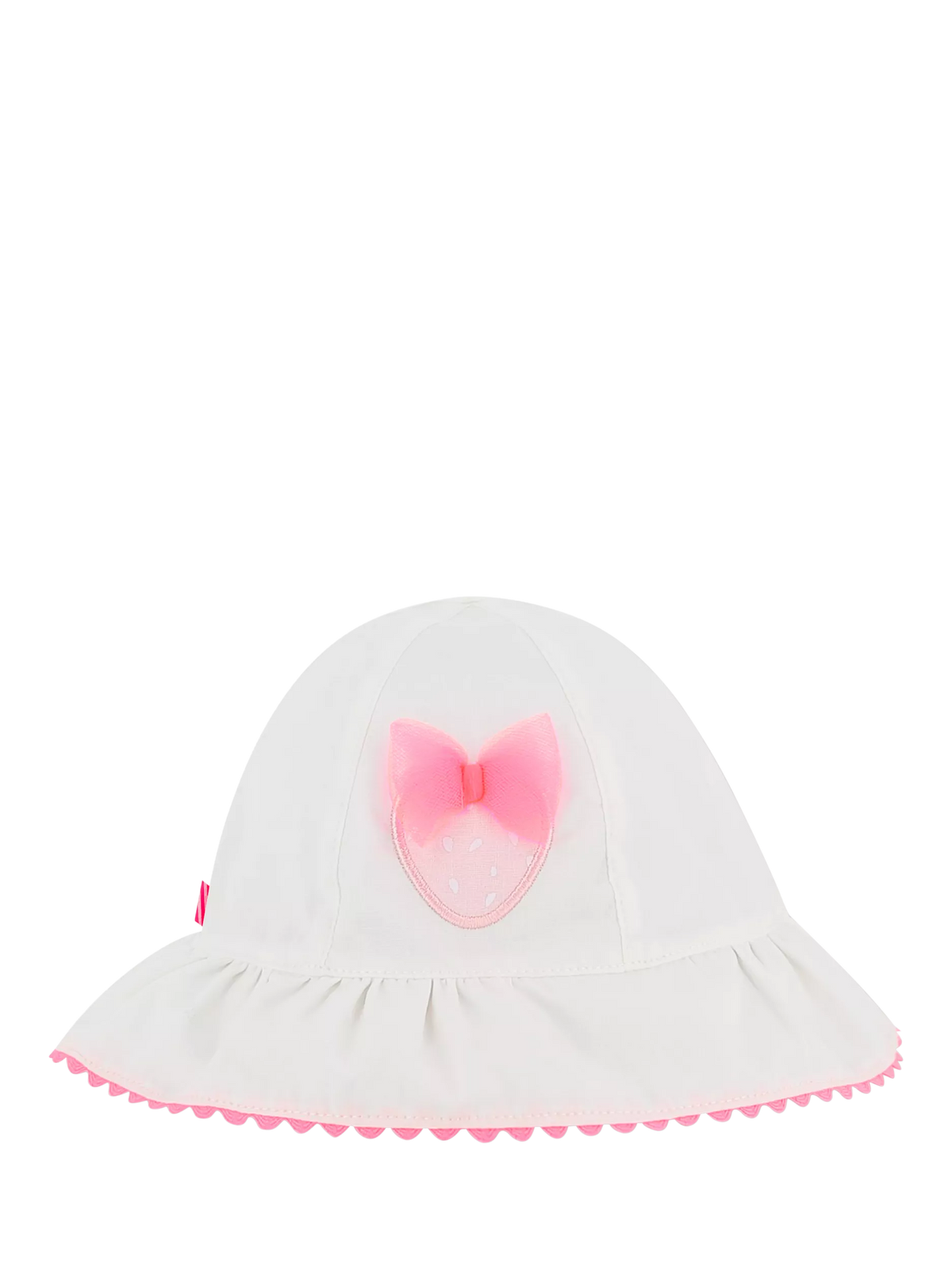 Billieblush baby hat strawberry badge white, UK version