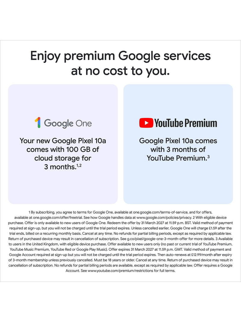 Google Pixel 10a smartphone 128GB - British product