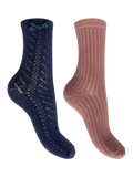 Charnos Pelerine & Rib Ankle Socks Pack of 2