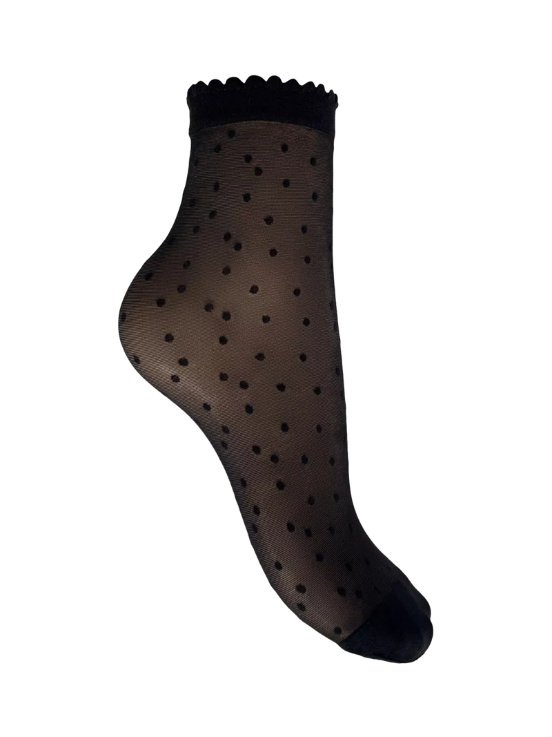 Charnos spotty anklet socks polyamide elastane, imported from the UK