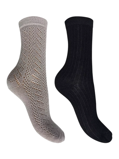 John Lewis Charnos Pelerine & Rib Ankle Socks Pack of 2- Buy online at McGrocer