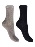 Charnos ankle socks pack of 2 pelerine rib - British product
