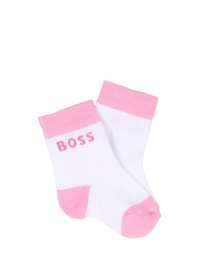 HUGO BOSS baby ankle socks pack of 3 pale pink, UK version