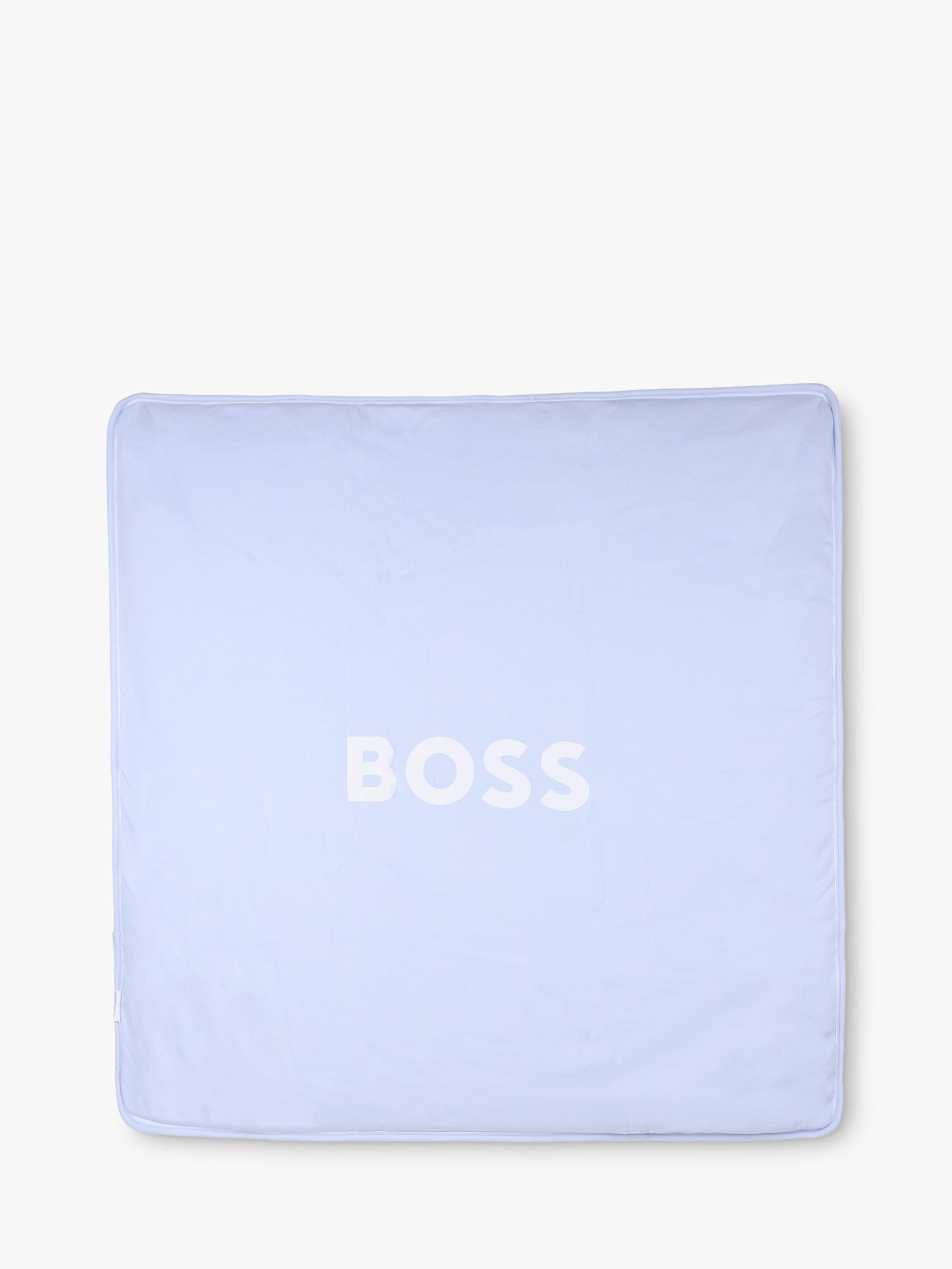 HUGO BOSS logo stripe baby blanket one size cotton - British product