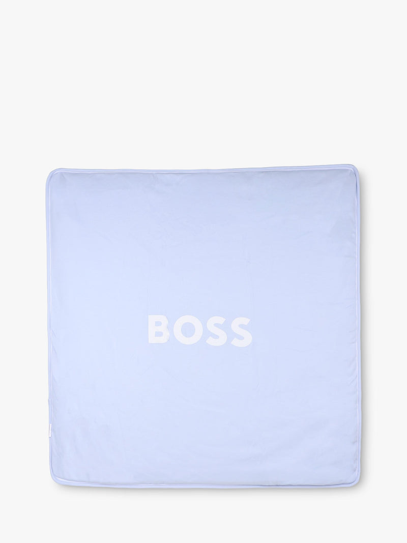 HUGO BOSS logo stripe baby blanket one size cotton - British product