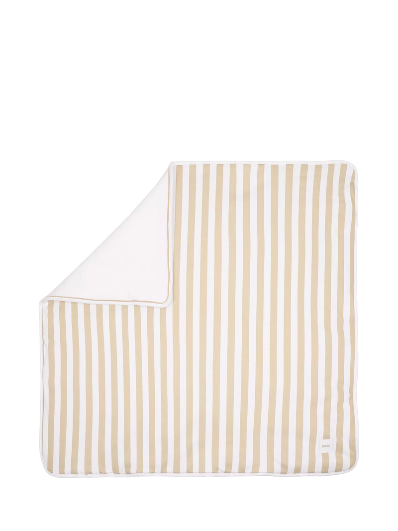 HUGO BOSS Baby Logo Stripe Baby Blanket