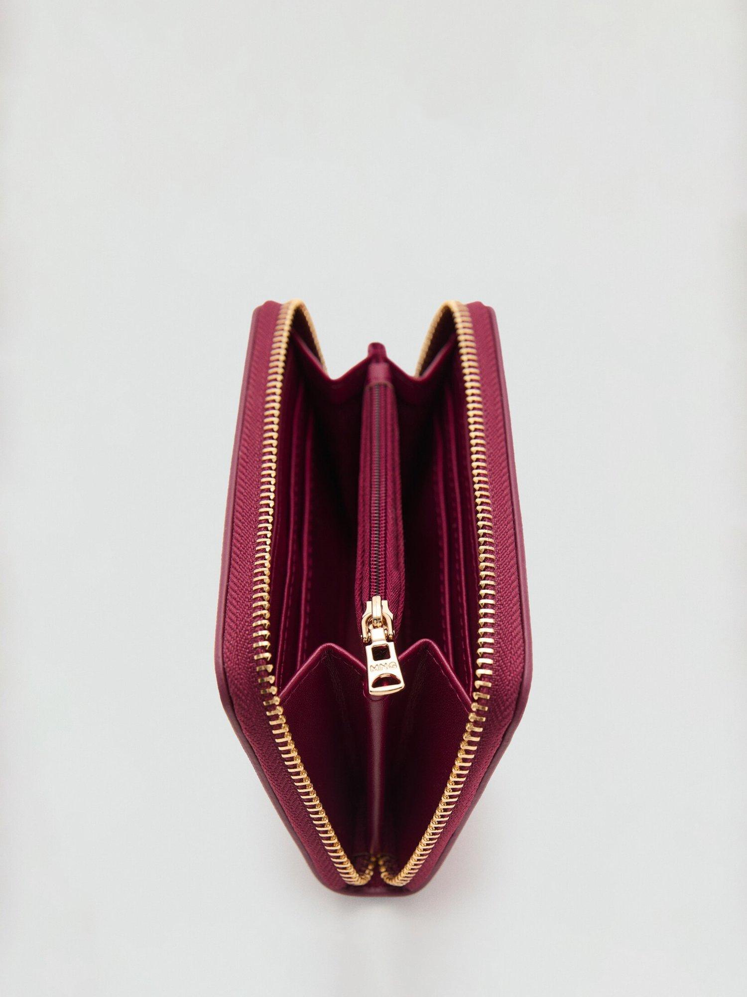 Mango zip around purse Bordeaux (British brand)