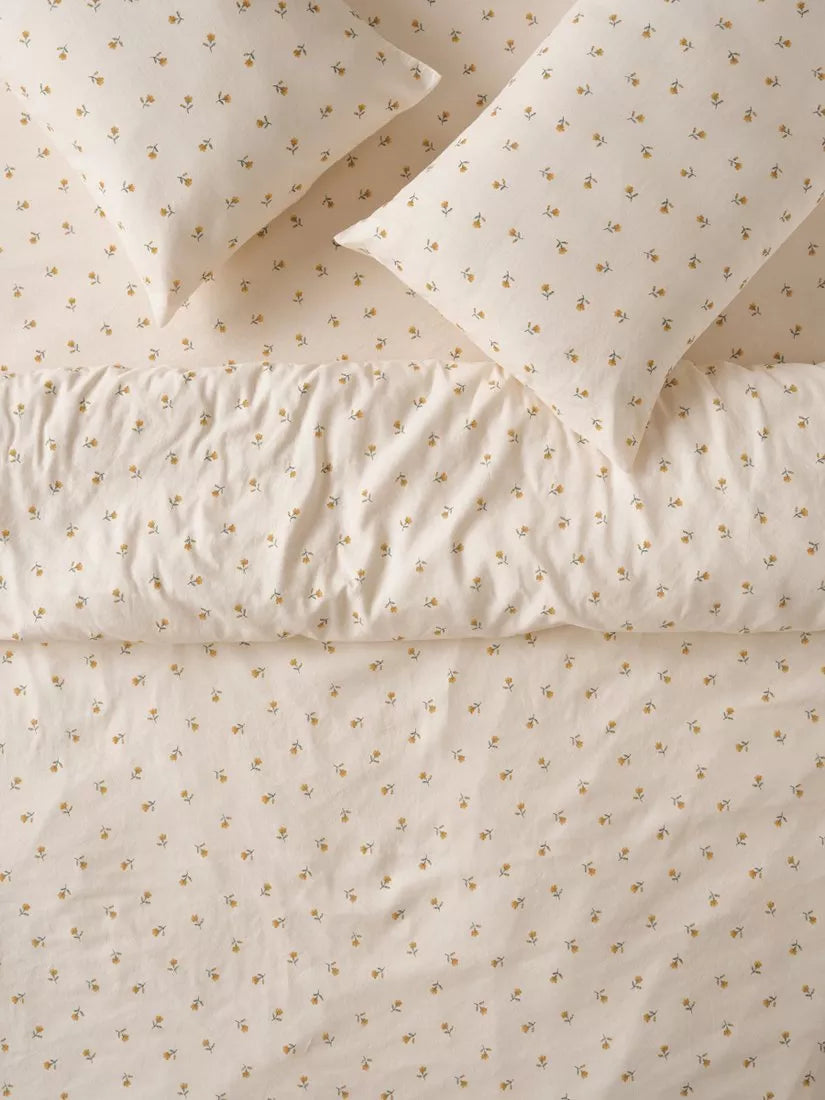 Piglet in Bed Posy Bud Linen Blend Bedding - Single