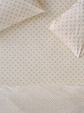 Piglet in Bed Martha Washed Cotton Fitted Sheet, Cove Blue/Cream, Single