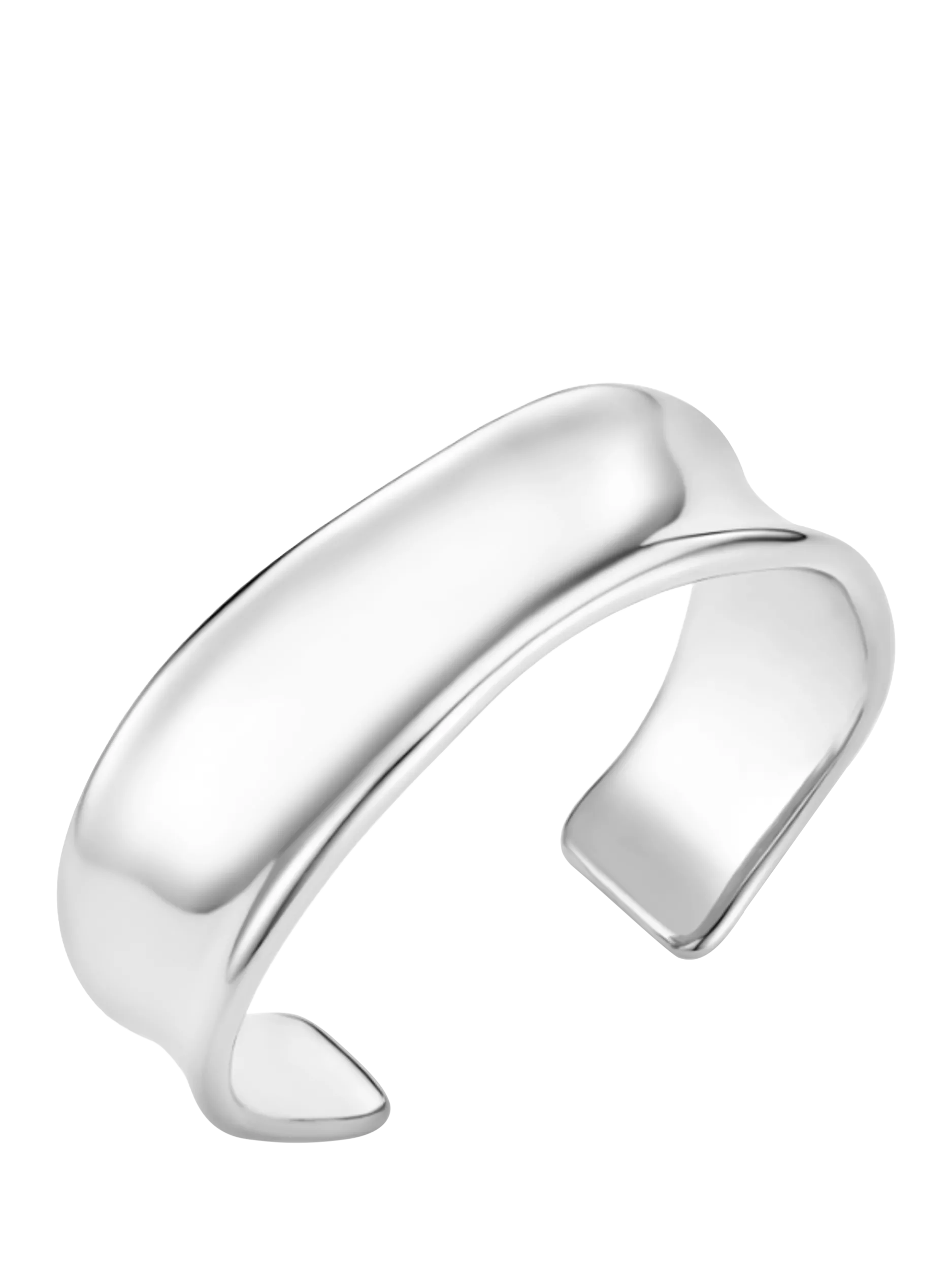 Orelia Waterproof LUXE Polished Molten Bangle, Silver