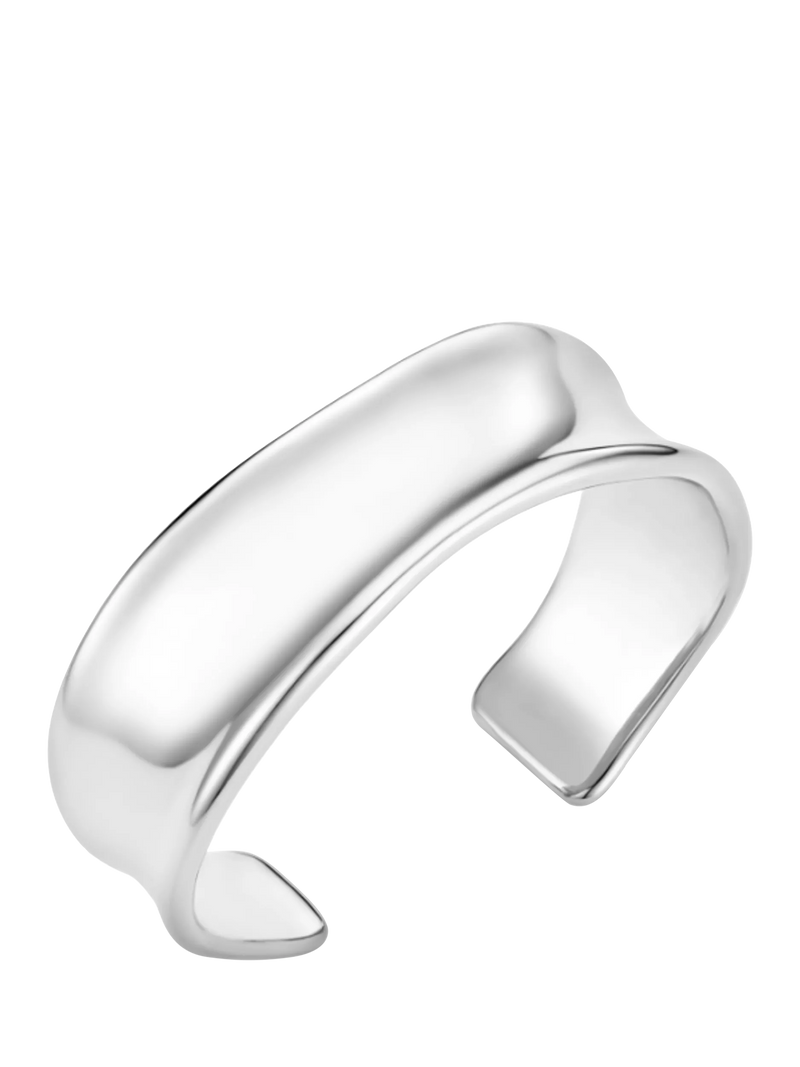 Orelia Waterproof LUXE Polished Molten Bangle, Silver