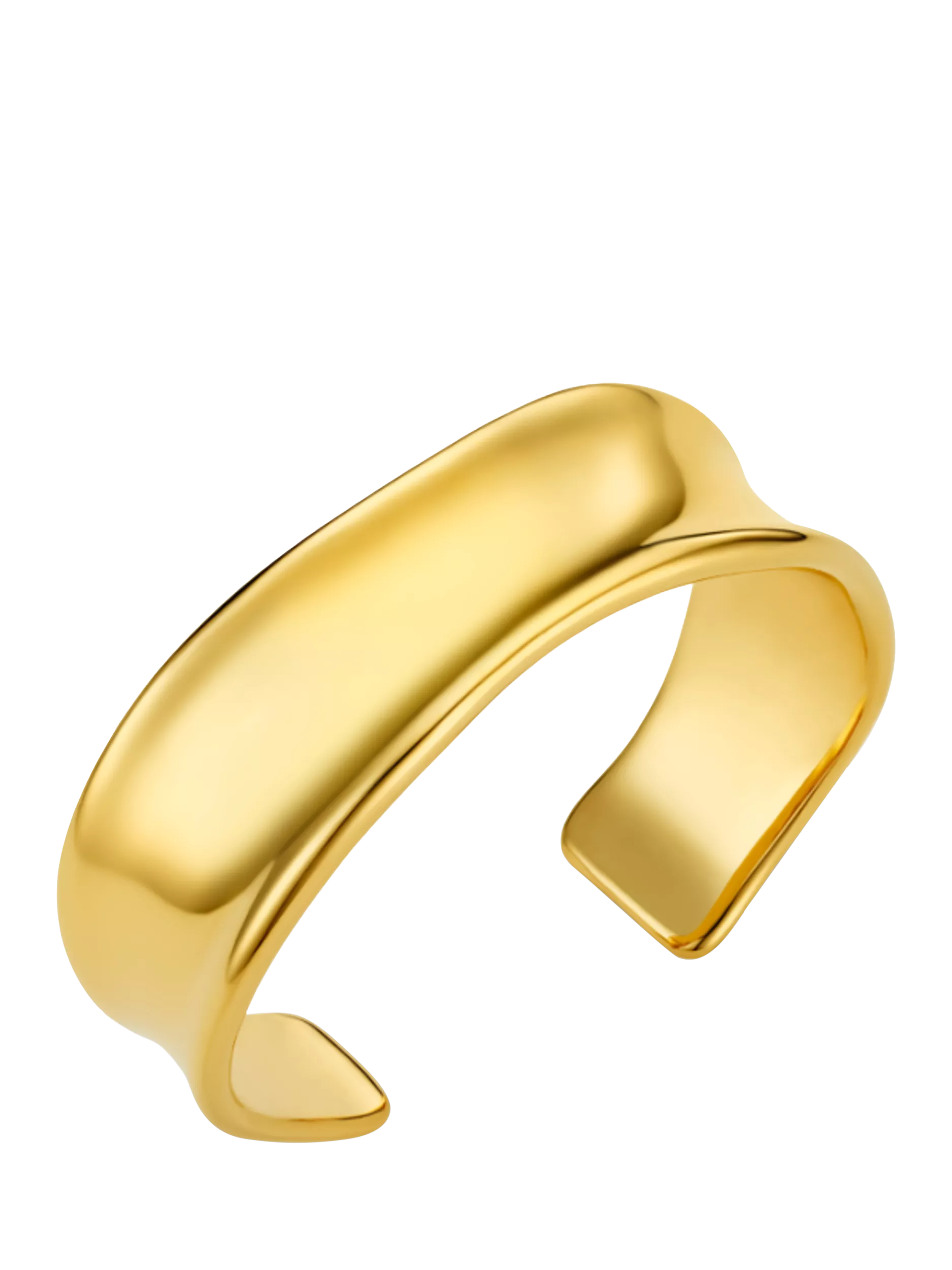 Orelia Waterproof LUXE Polished Molten Bangle, Gold
