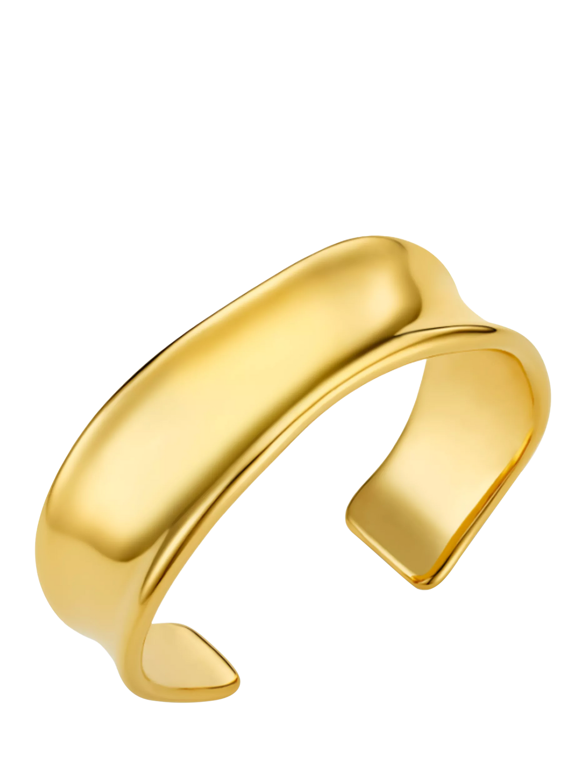 Orelia Waterproof LUXE Polished Molten Bangle, Gold
