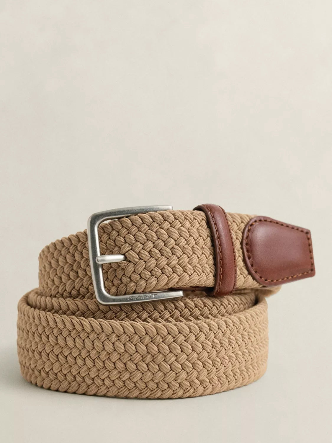 GANT elastic braided belt warm khaki (British brand)