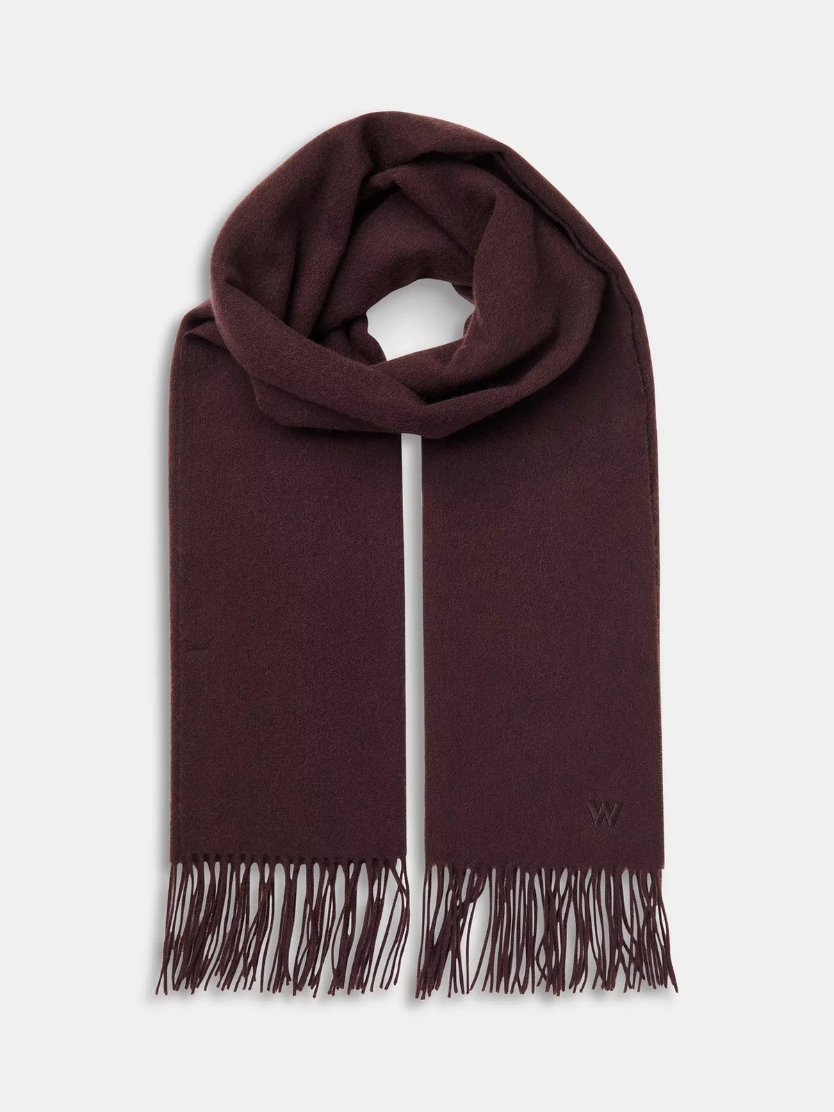 Whistles wool blanket scarf with fringe detail - British product