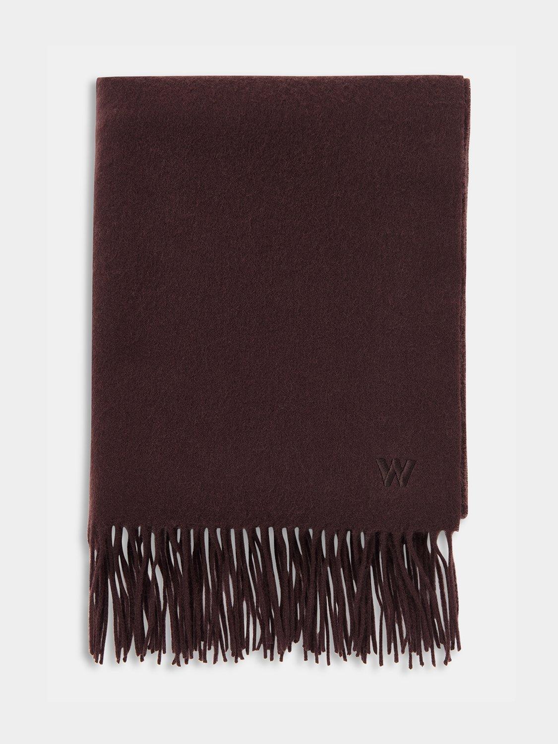Whistles wool blanket scarf with fringe detail - British product