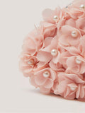 Monsoon kids' appliqué floral clip frame bag pale pink - British product